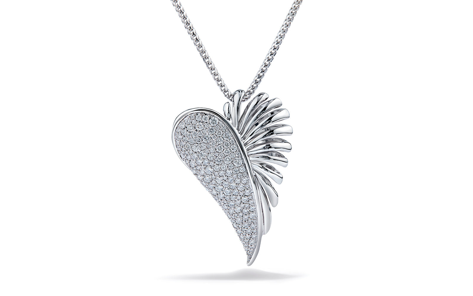 1.62ct D Flawless Diamond Necklace set in 18K White Gold