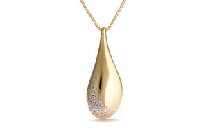 0.76ct D Flawless Diamond Necklace set in 18K Yellow Gold