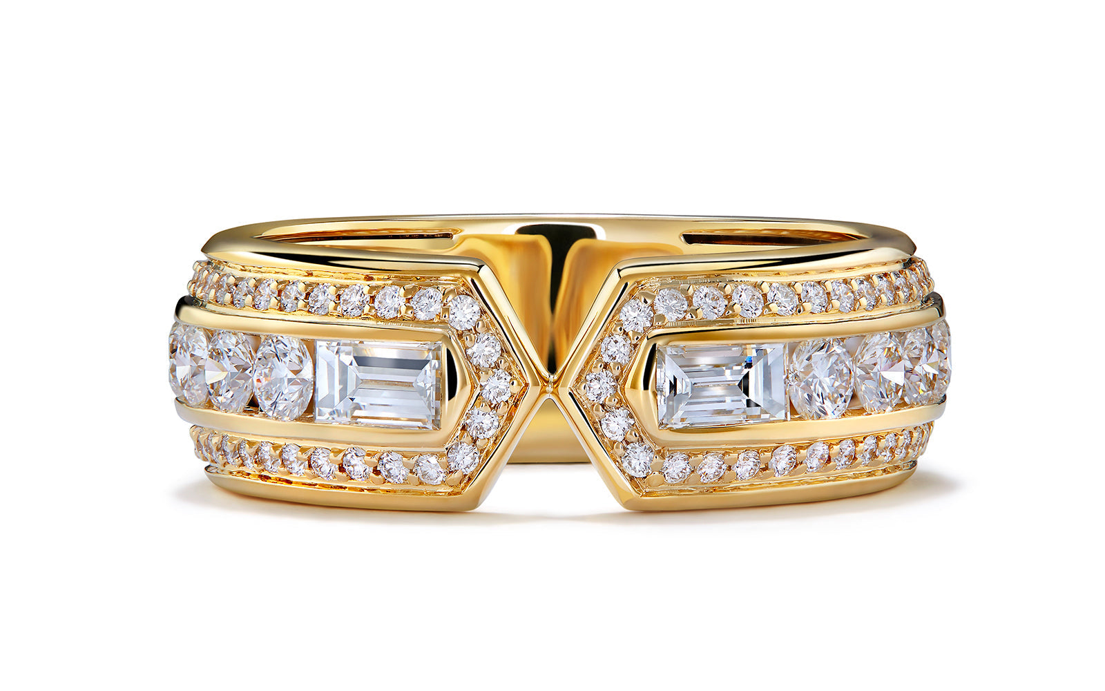 Rome 2.00ct D Flawless Diamond Ring set in 18K Yellow Gold