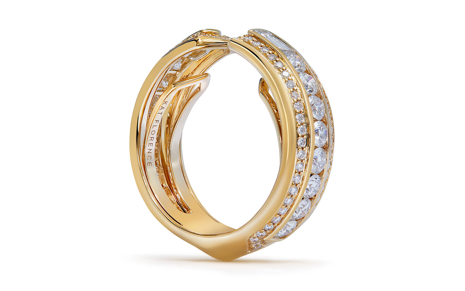 Rome 2.00ct D Flawless Diamond Ring set in 18K Yellow Gold