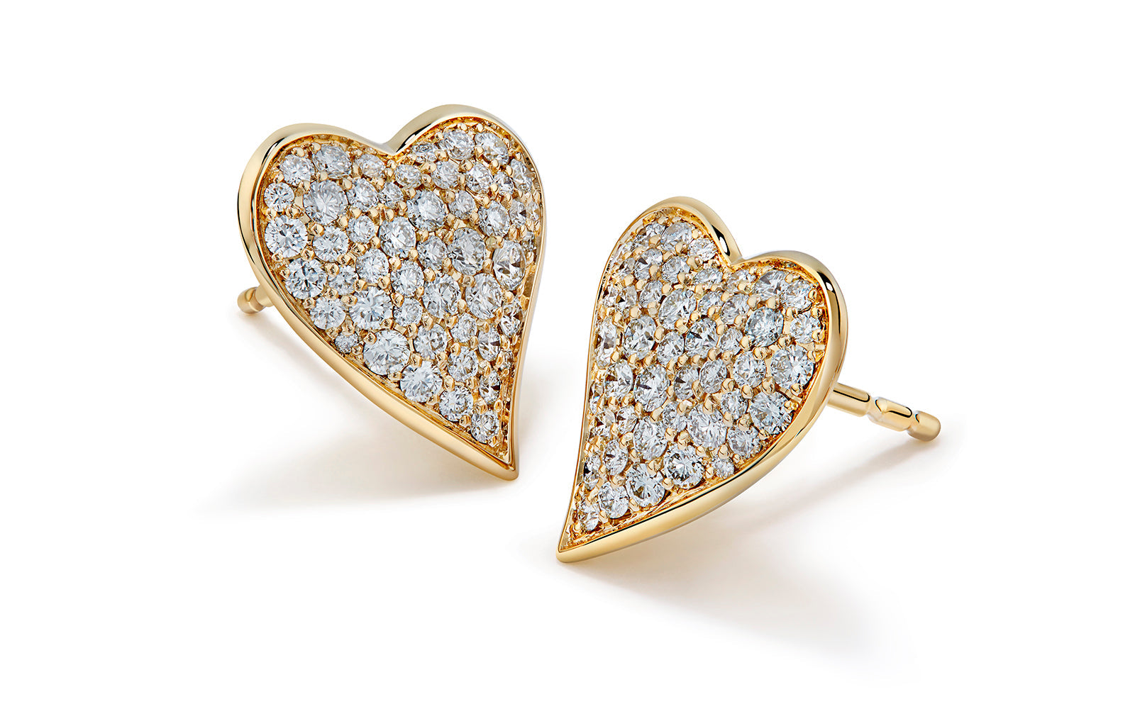 0.80ct D Flawless Diamond Earrings set in 18K Yellow Gold