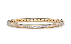 1.74ct D Flawless Diamond Bangle set in 18K Yellow Gold