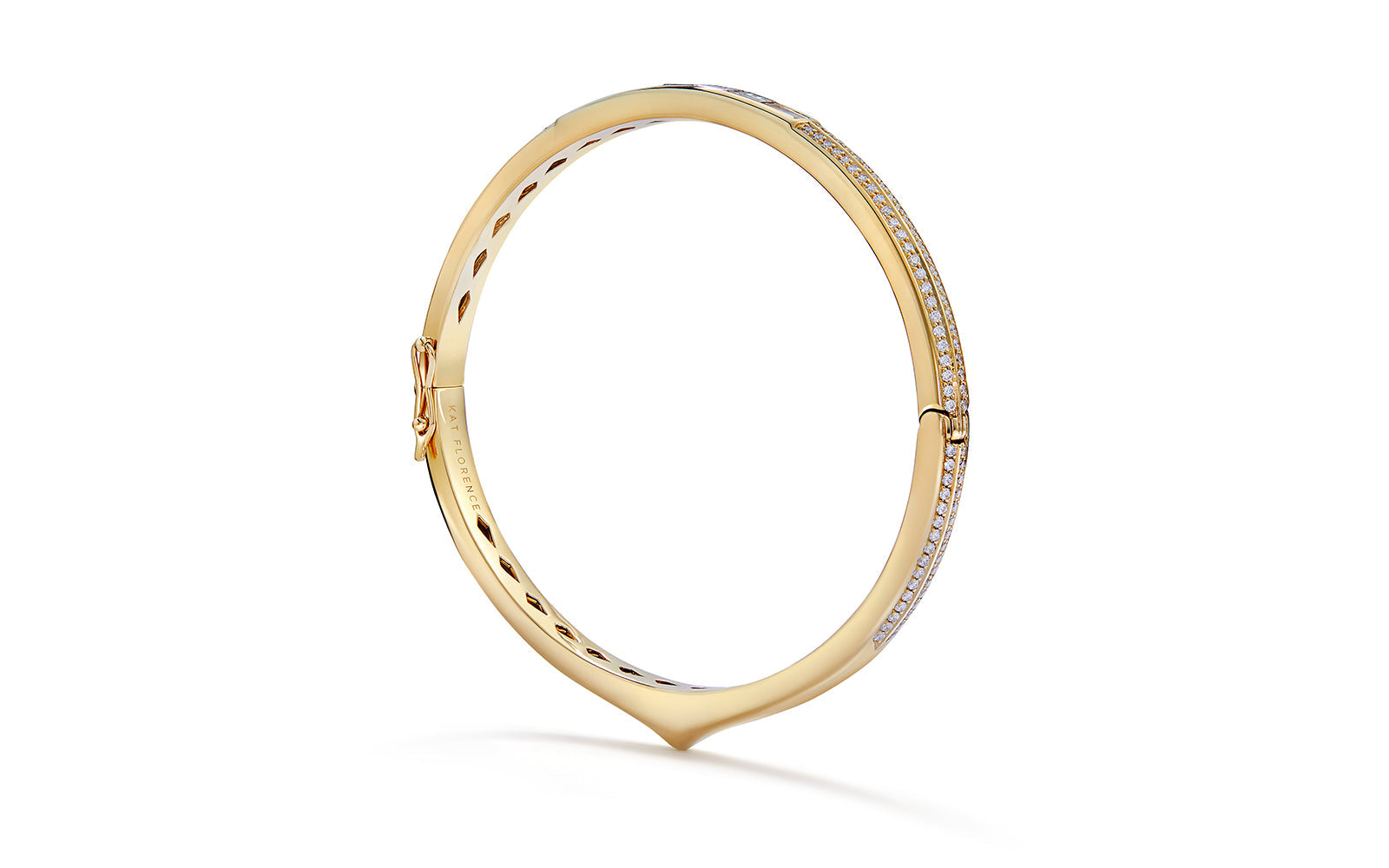 1.74ct D Flawless Diamond Bangle set in 18K Yellow Gold