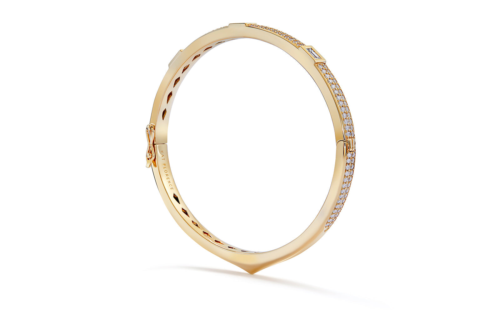 The Classic 1.59ct D Flawless Diamond Bangle set in 18K Yellow Gold