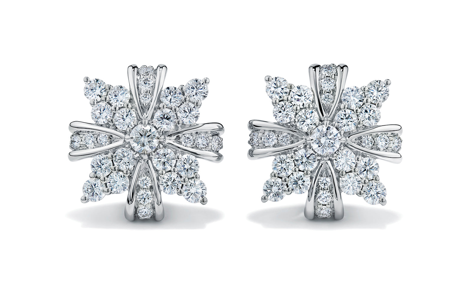 1.32ct D Flawless Diamond Earrings set in 18K White Gold