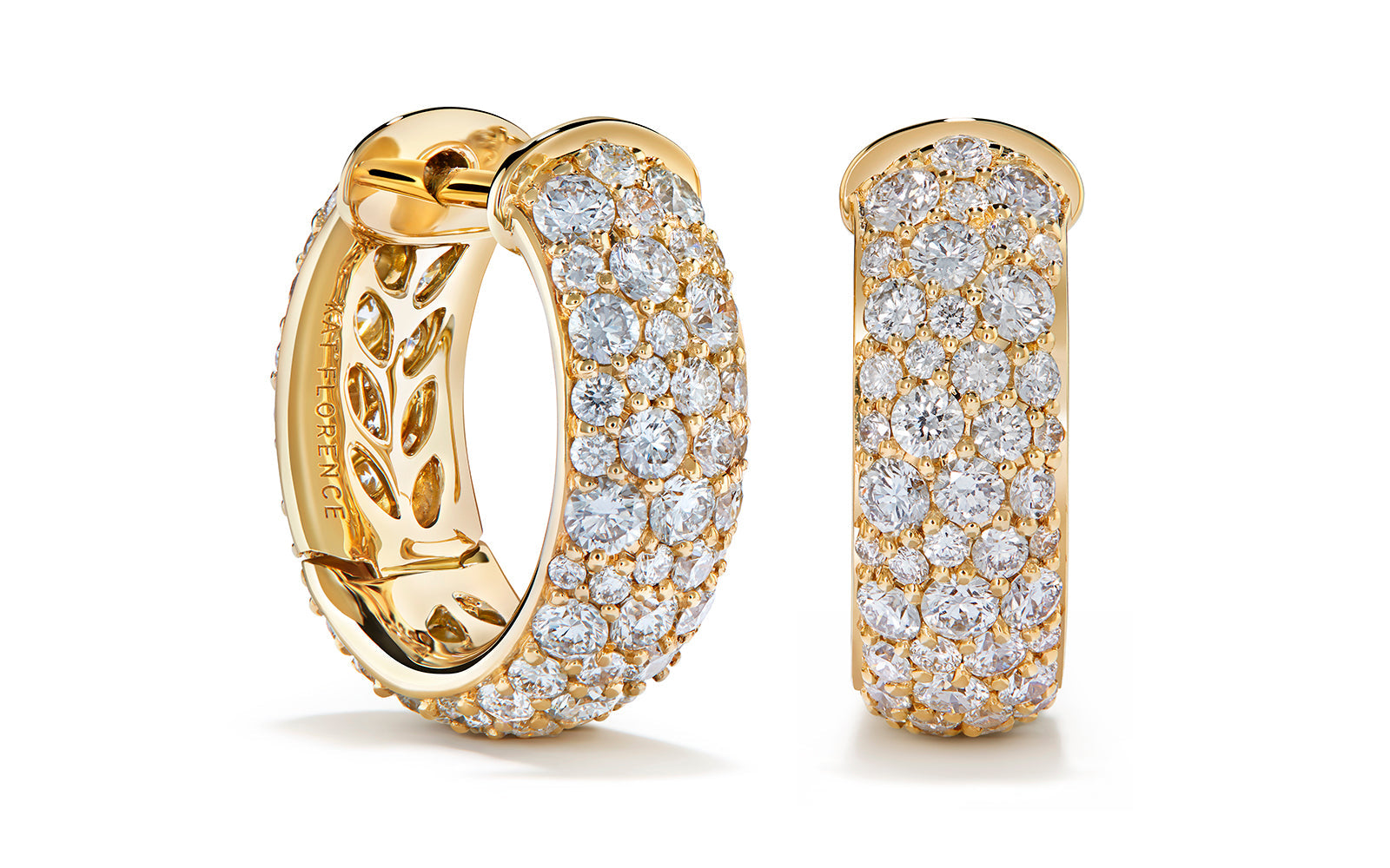 Sunshine 2.00ct D Flawless Diamond Earrings set in 18K White Gold