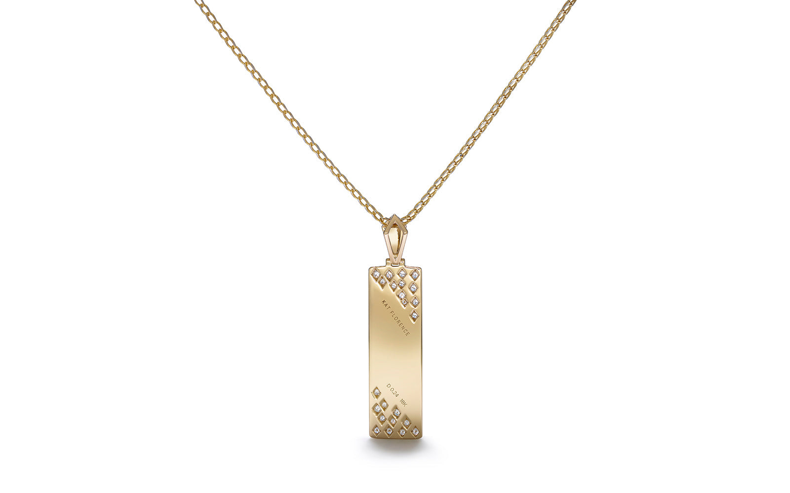 0.22ct D Flawless Diamond Necklace set in 18K Yellow Gold