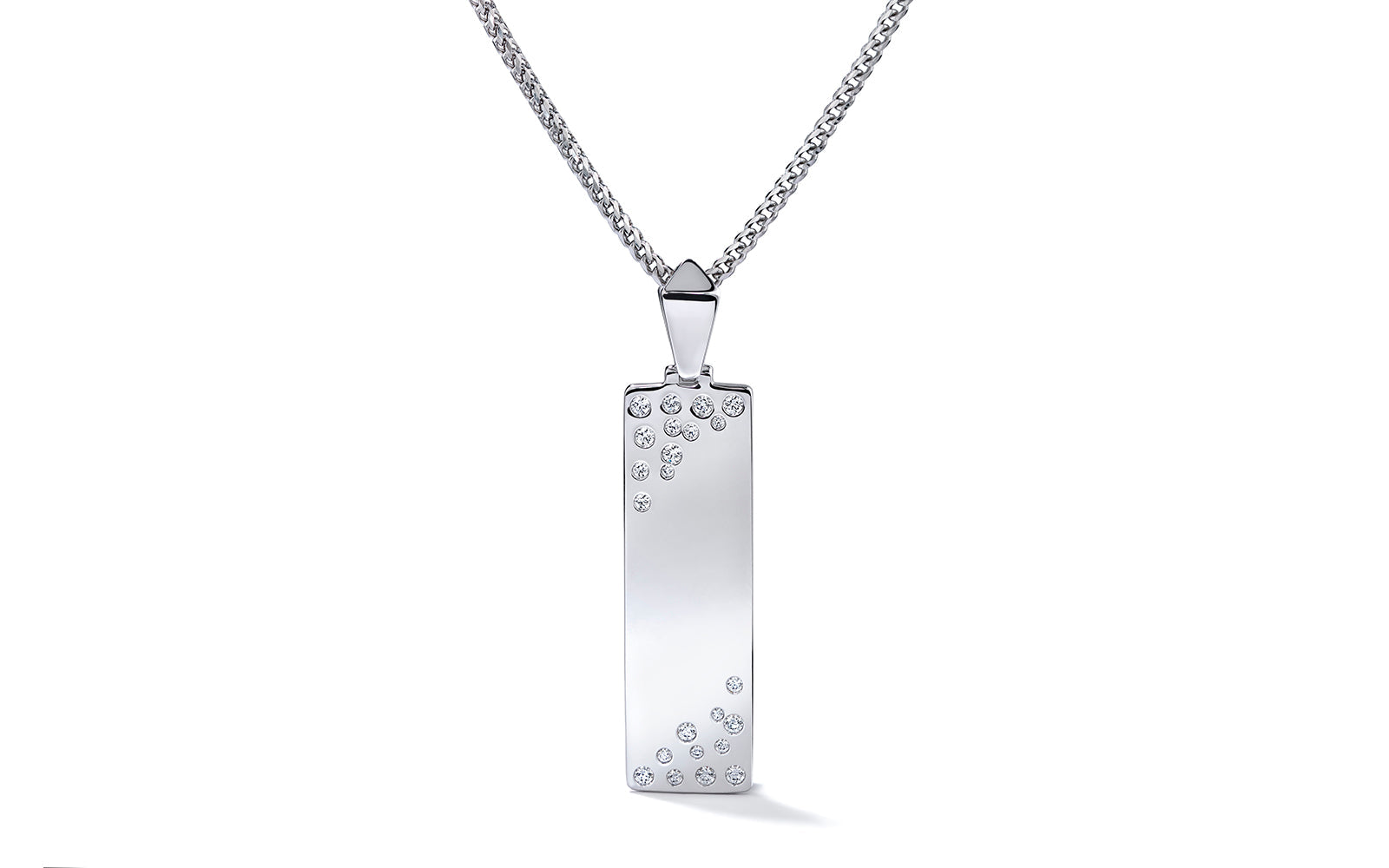 0.22ct D Flawless Diamond Necklace set in 18K White Gold