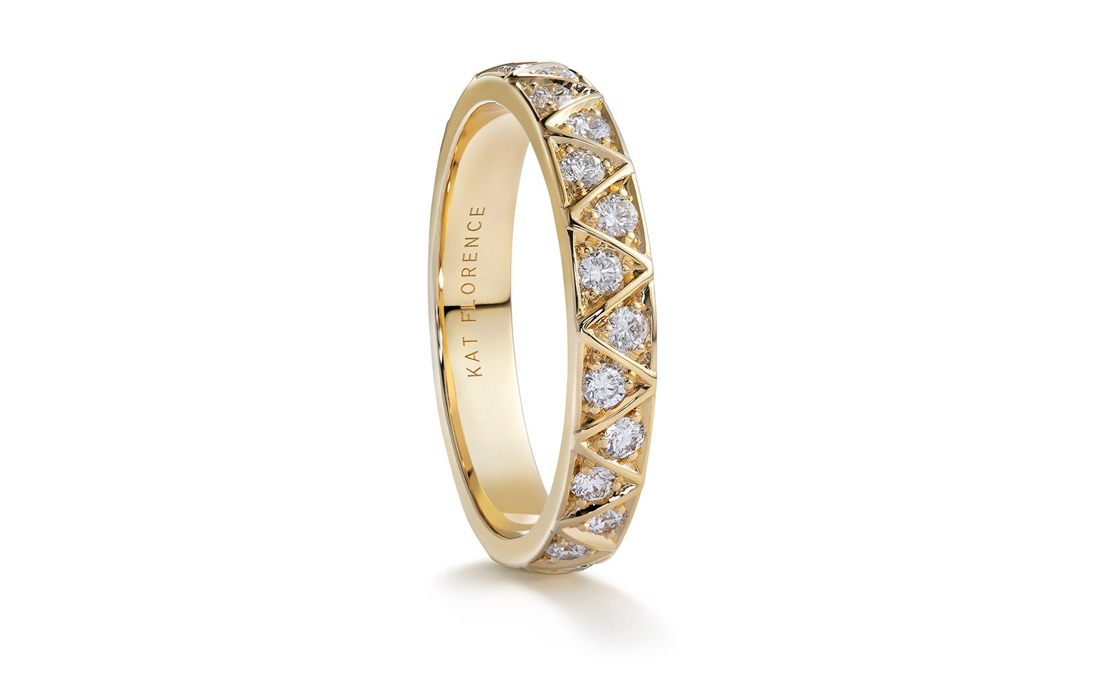 D Flawless Diamond Ring set in 18K White Gold
