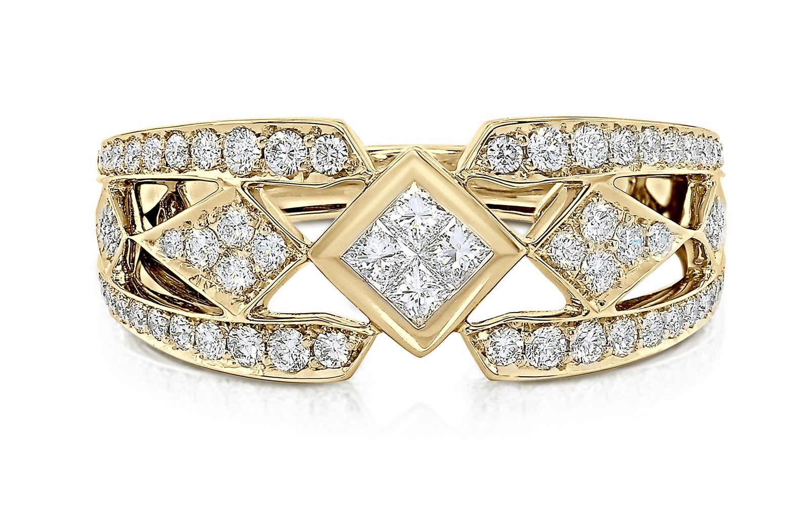 0.69ct D Flawless Diamond Ring set in 18K Yellow Gold