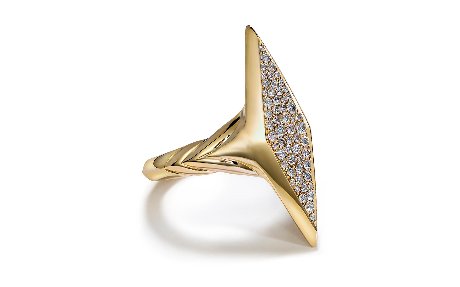 0.32ct D Flawless Diamond Ring set in 18K Yellow Gold