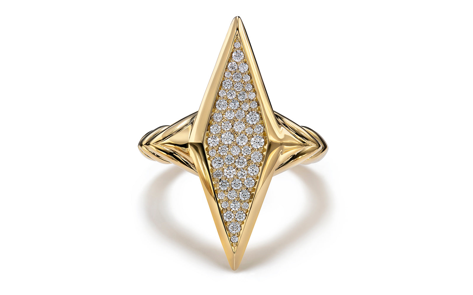 0.32ct D Flawless Diamond Ring set in 18K Yellow Gold