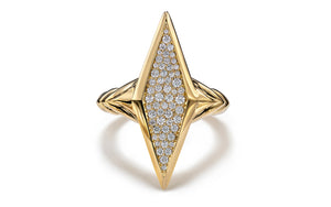 0.32ct D Flawless Diamond Ring set in 18K Yellow Gold