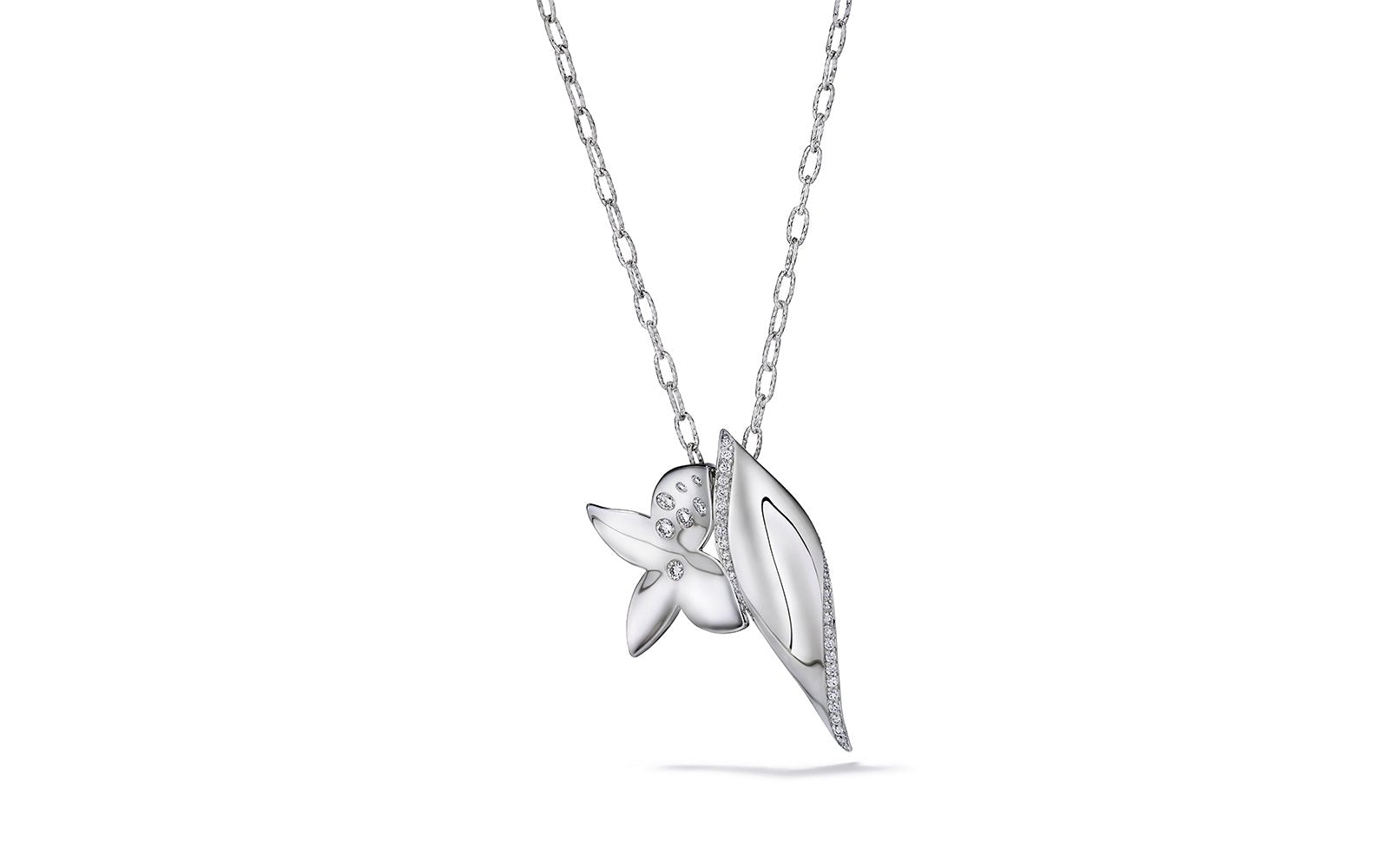 0.36ct D Flawless Diamond Necklace set in 18K White Gold