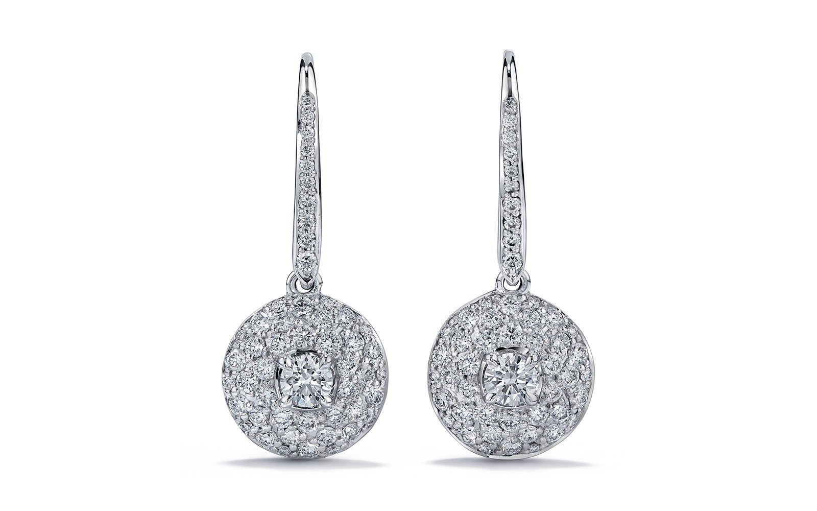 D Flawless Diamond Earrings set in 18K White Gold