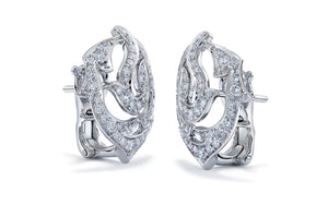0.64ct D Flawless Diamond Earrings set in 18K White Gold