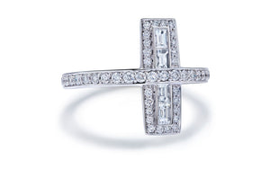0.88ct D Flawless Diamond Ring set in 18K White Gold