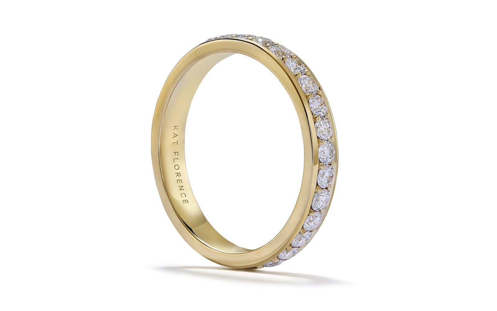D Flawless Diamond Ring set in 18K Yellow Gold