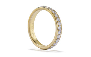 D Flawless Diamond Ring set in 18K Yellow Gold