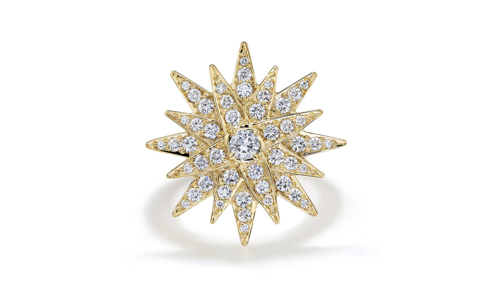 D Flawless Diamond Ring set in 18K Yellow Gold