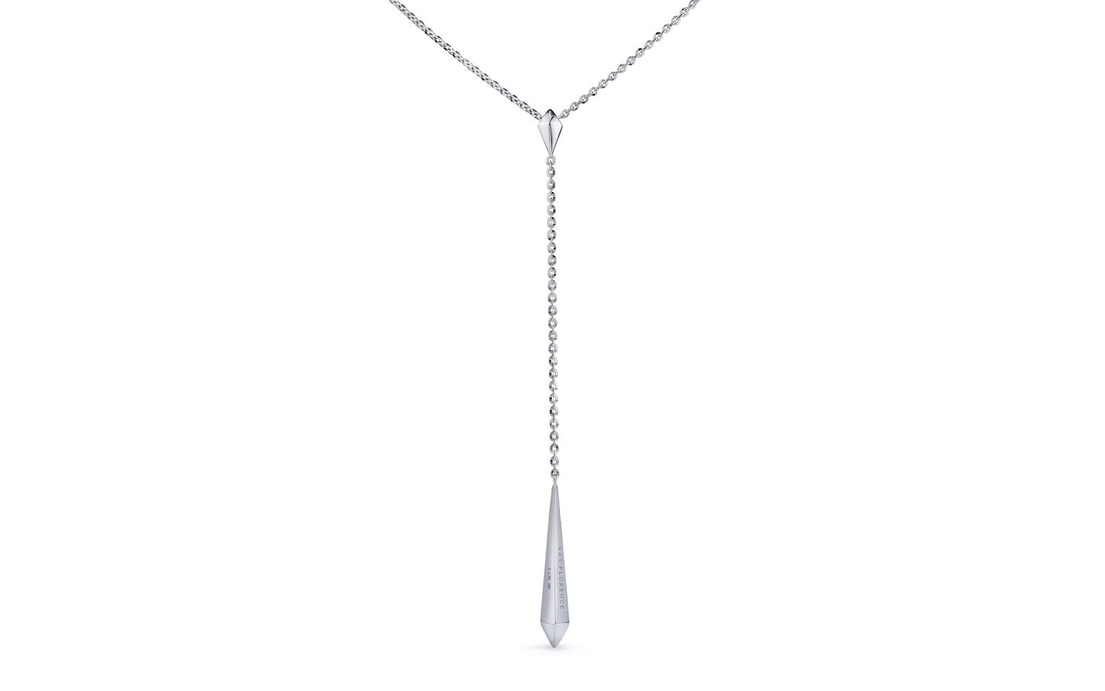 D Flawless Diamond Necklace set in 18K White Gold