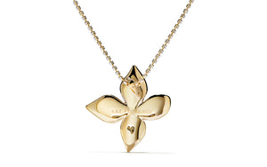 0.44ct D Flawless Diamond Necklace set in 18K Yellow Gold