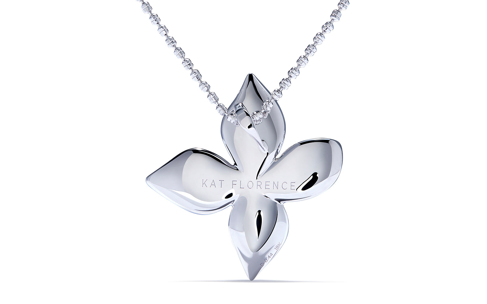 0.44ct D Flawless Diamond Necklace set in 18K White Gold