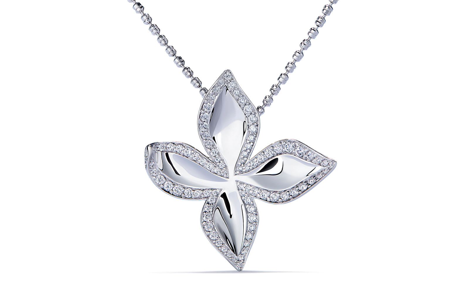 0.44ct D Flawless Diamond Necklace set in 18K White Gold