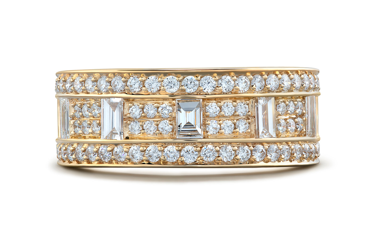 Symmetry 1.08ct D Flawless Diamond Ring set in 18K Yellow Gold