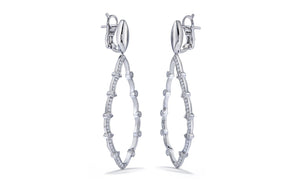 0.64ct D Flawless Diamond Earrings set in 18K White Gold