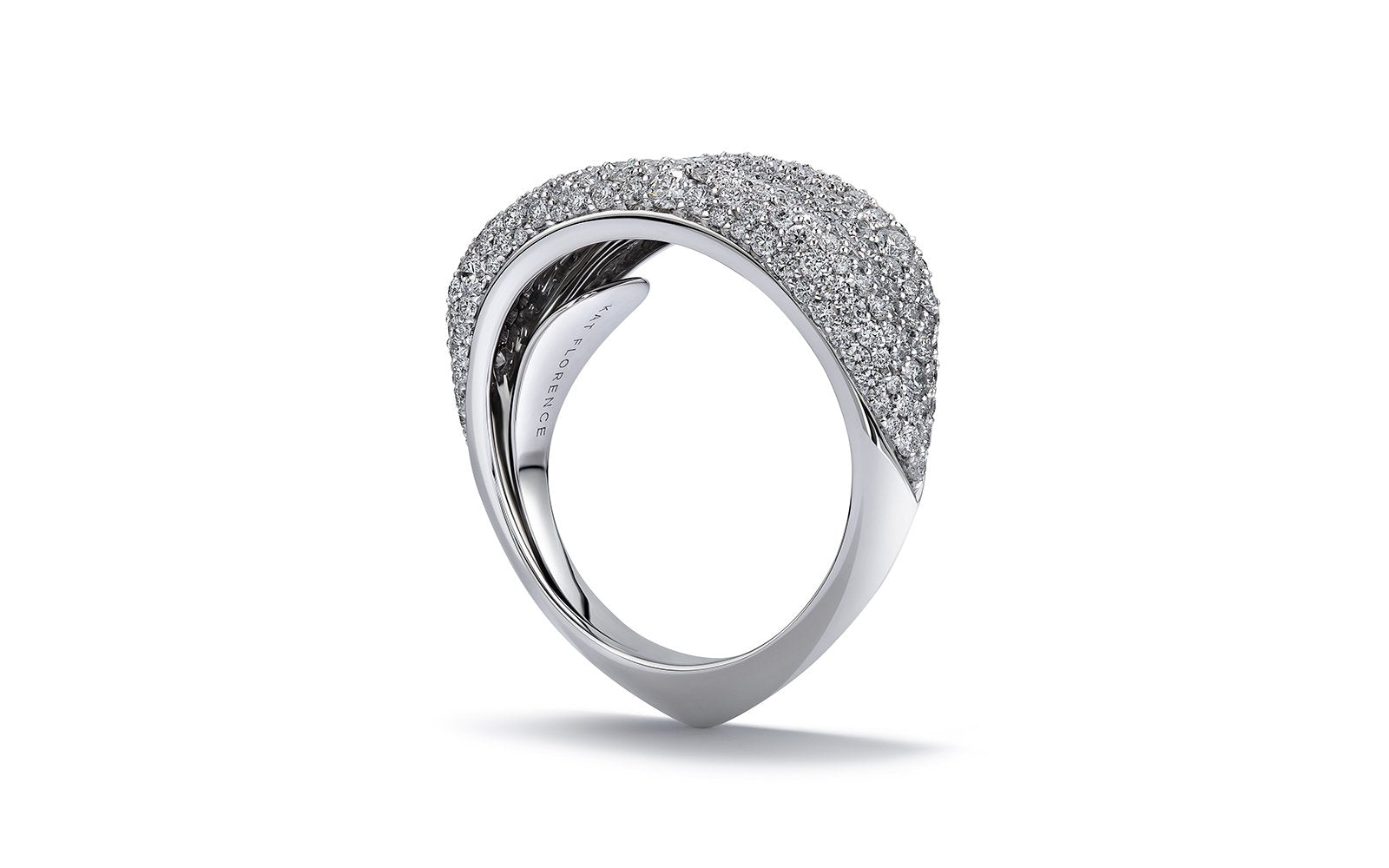 D Flawless Diamond Ring set in 18K White Gold