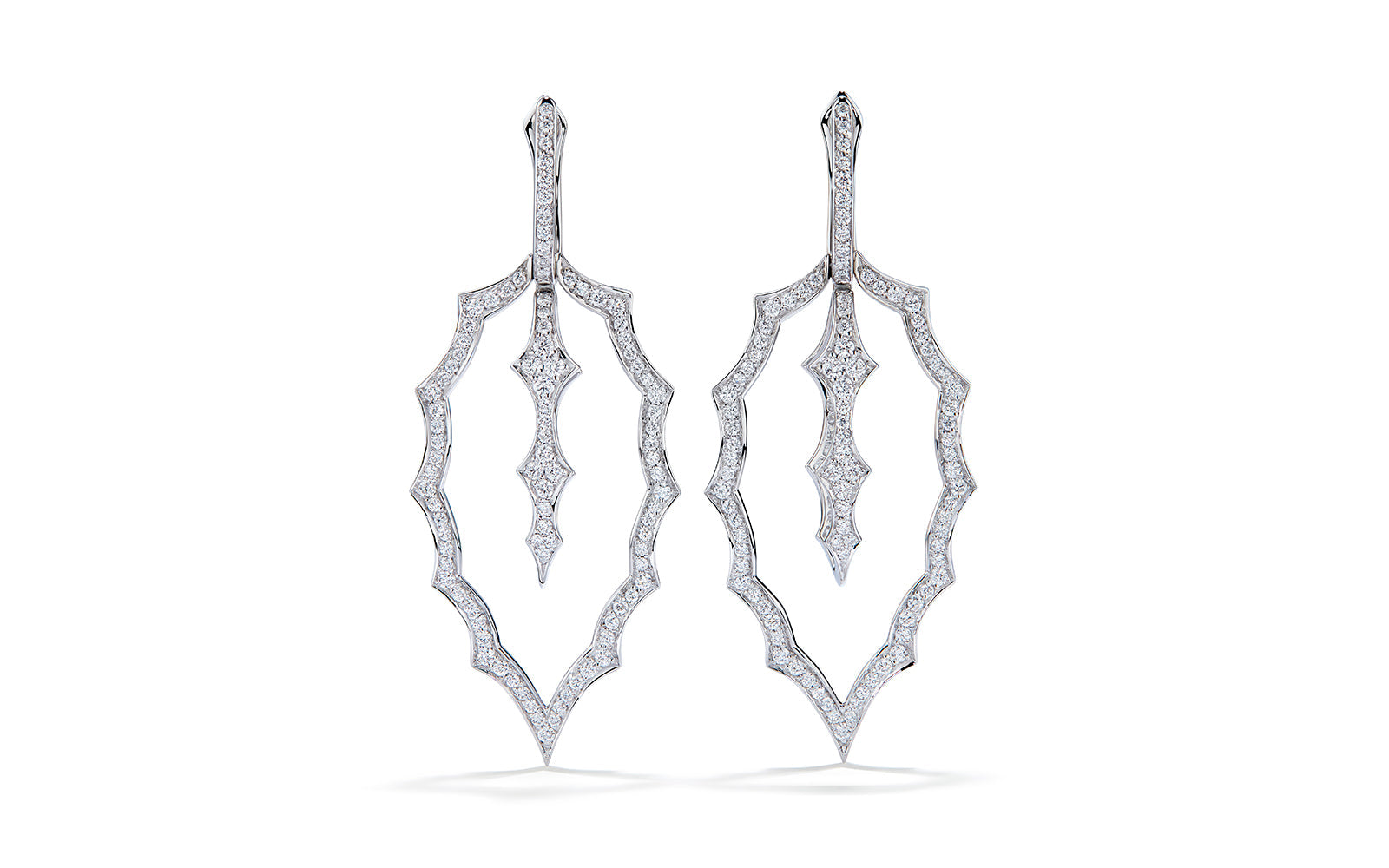 Mistletoe 1.36ct D Flawless Diamond Earrings set in 18K White Gold