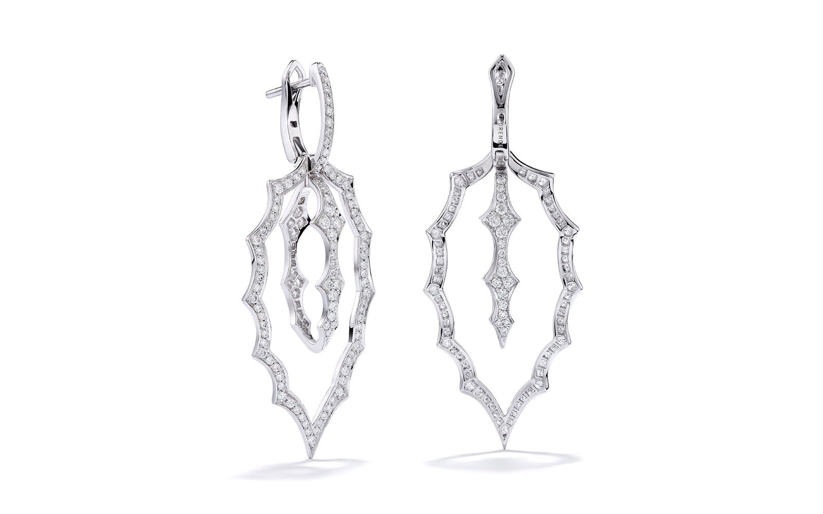 Mistletoe 1.36ct D Flawless Diamond Earrings set in 18K White Gold