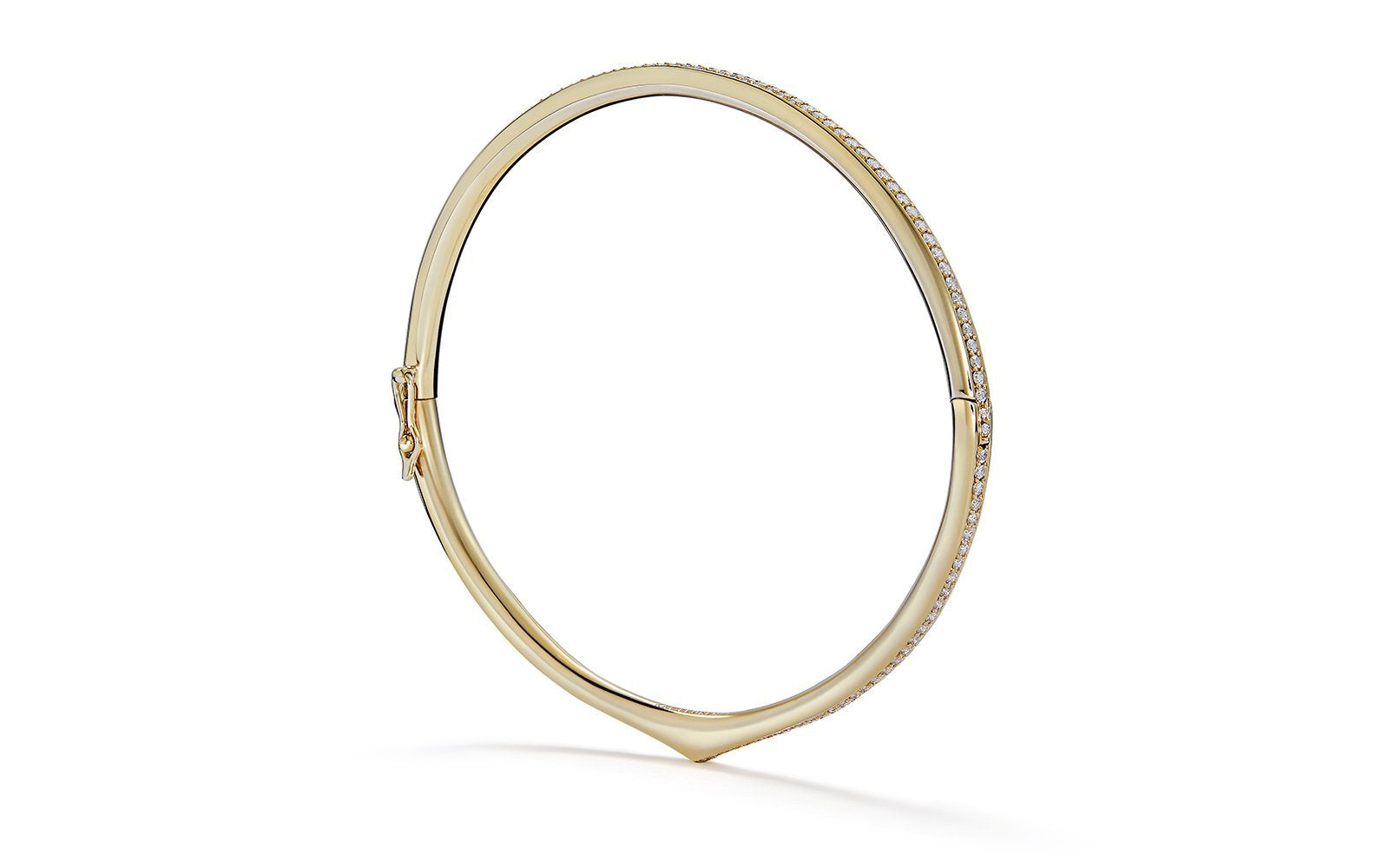 D Flawless Diamond Bangle set in 18K Yellow Gold