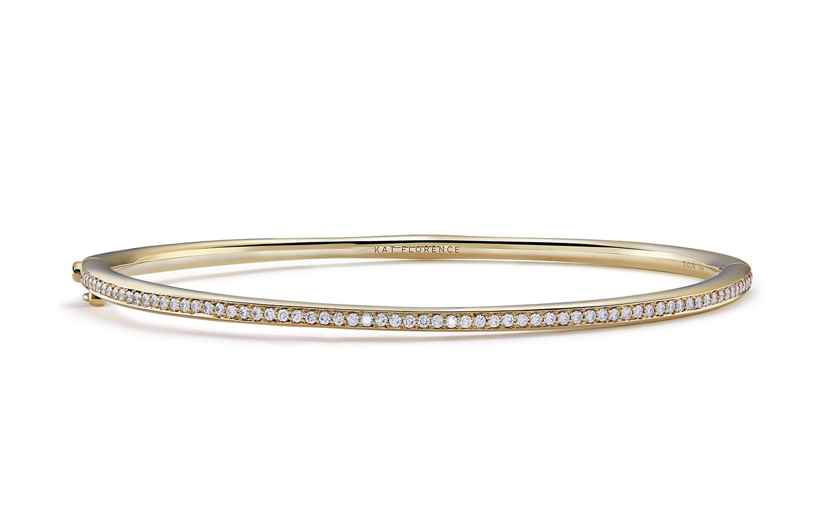 D Flawless Diamond Bangle set in 18K Yellow Gold