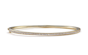 D Flawless Diamond Bangle set in 18K Yellow Gold