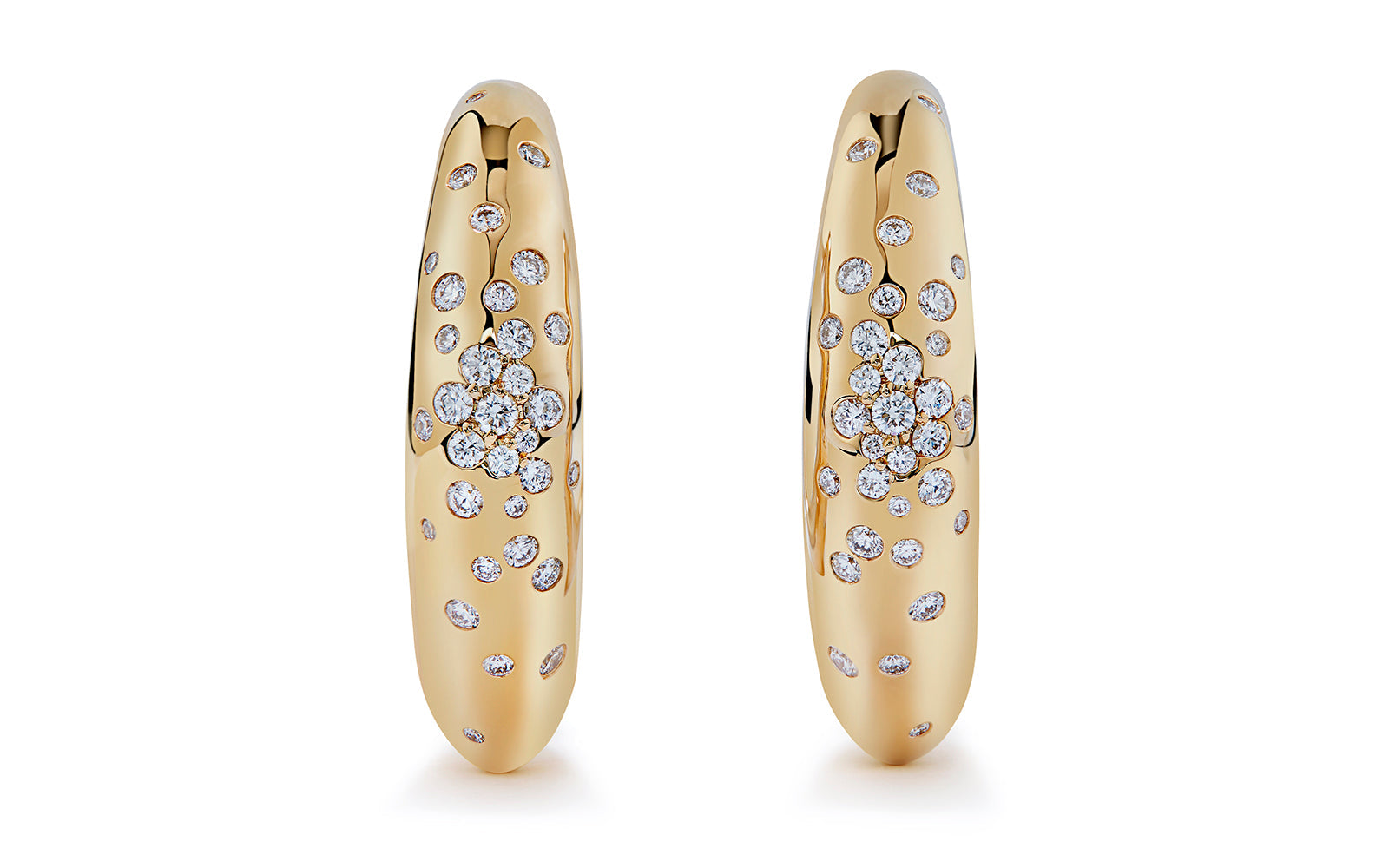 Dew Drop 0.48ct D Flawless Diamond Earrings set in 18K Yellow Gold