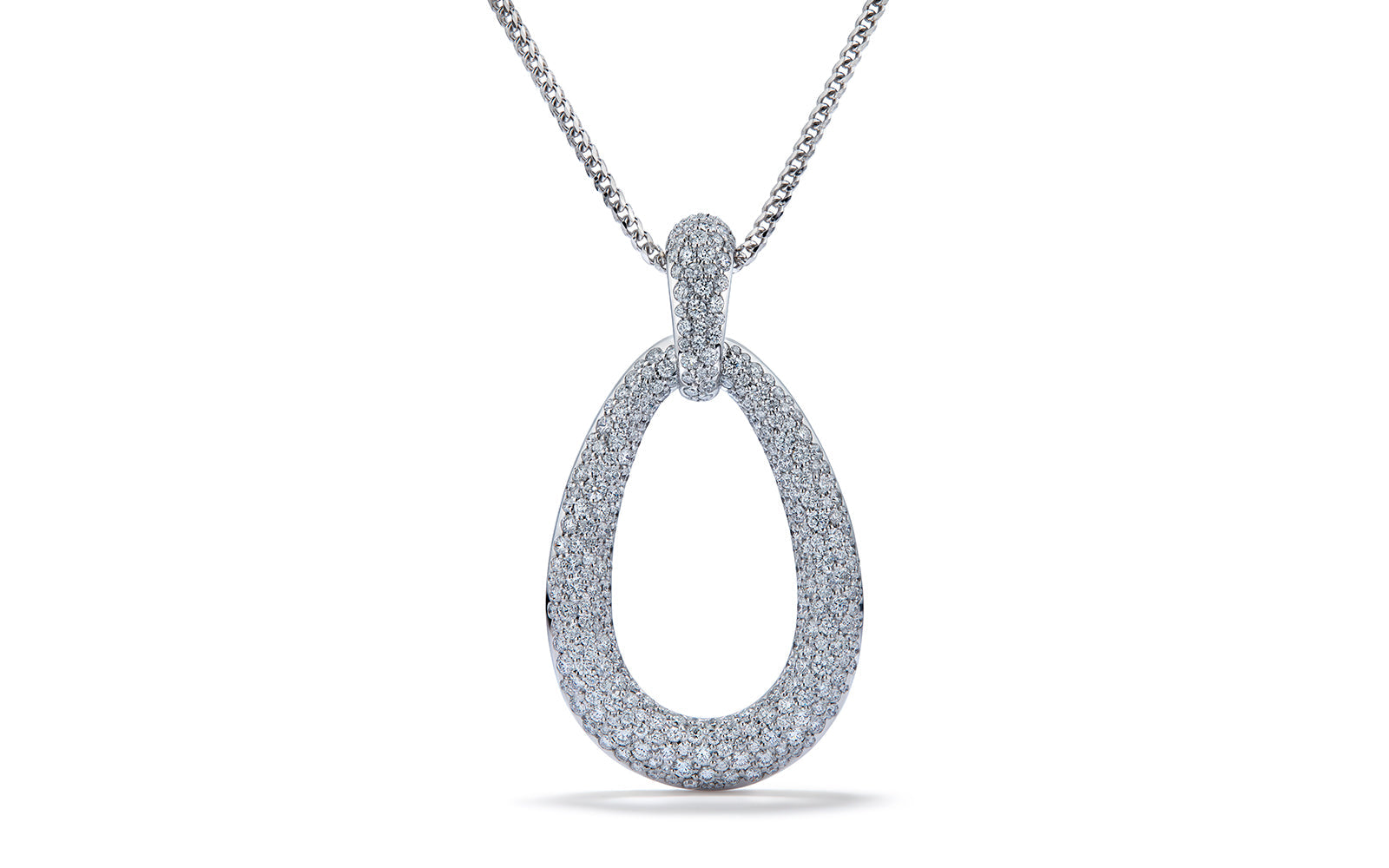 3.01ct D Flawless Diamond Necklace set in 18K White Gold