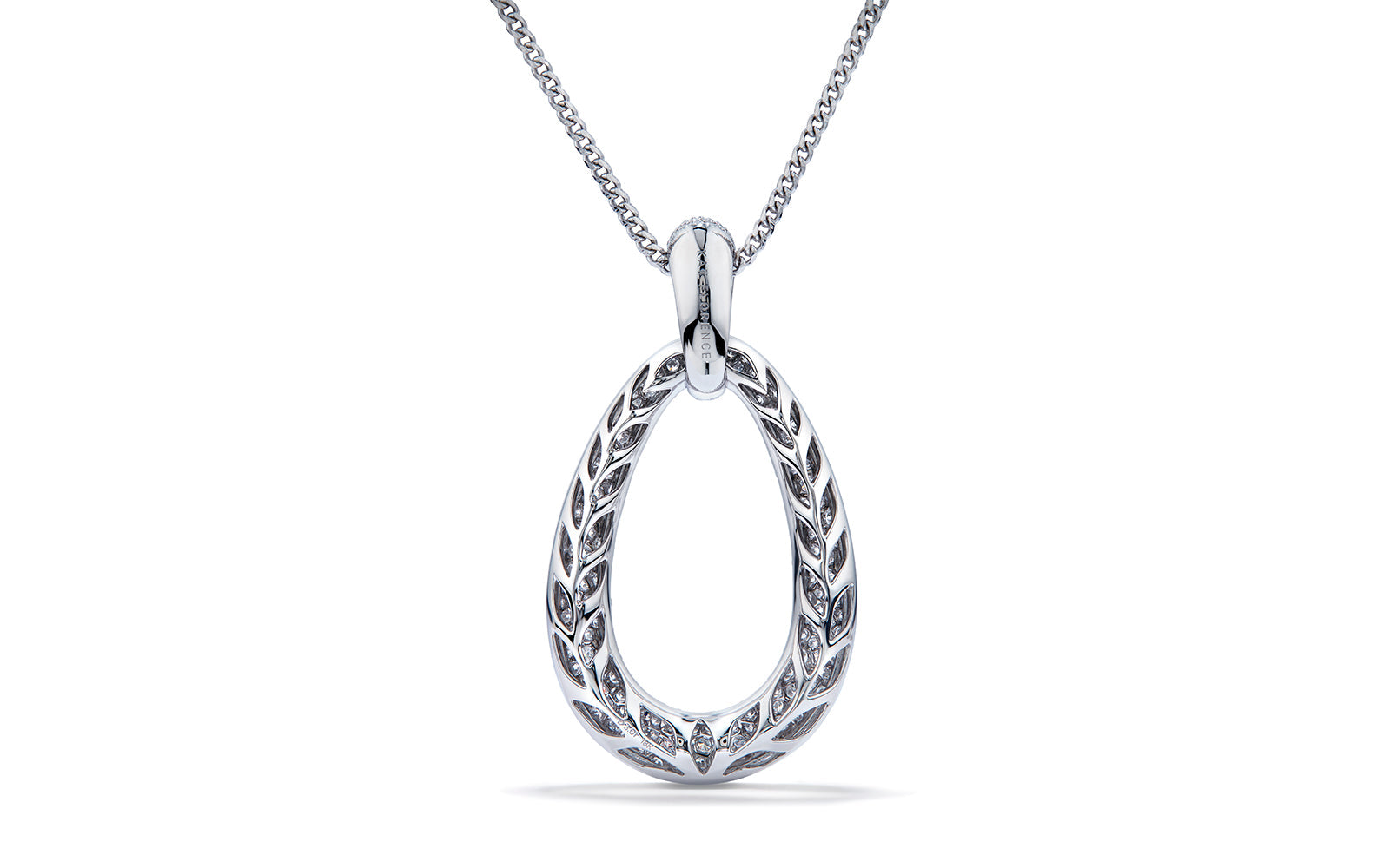 3.01ct D Flawless Diamond Necklace set in 18K White Gold