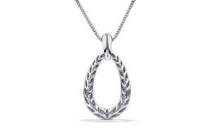 3.01ct D Flawless Diamond Necklace set in 18K White Gold