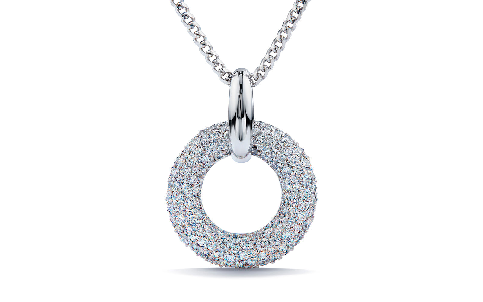 Endless 1.53ct D Flawless Diamond Necklace set in 18K White Gold