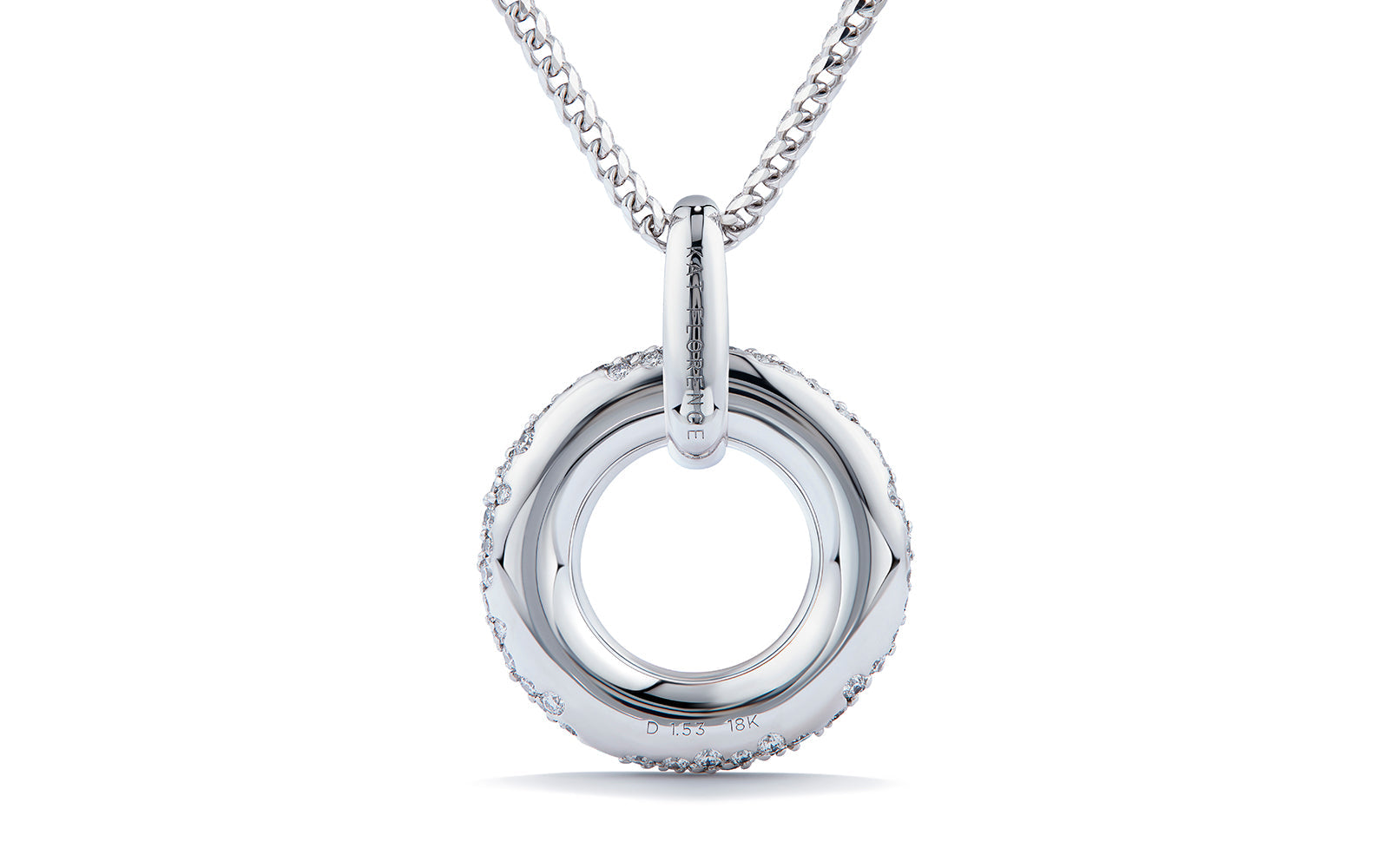 Endless 1.53ct D Flawless Diamond Necklace set in 18K White Gold