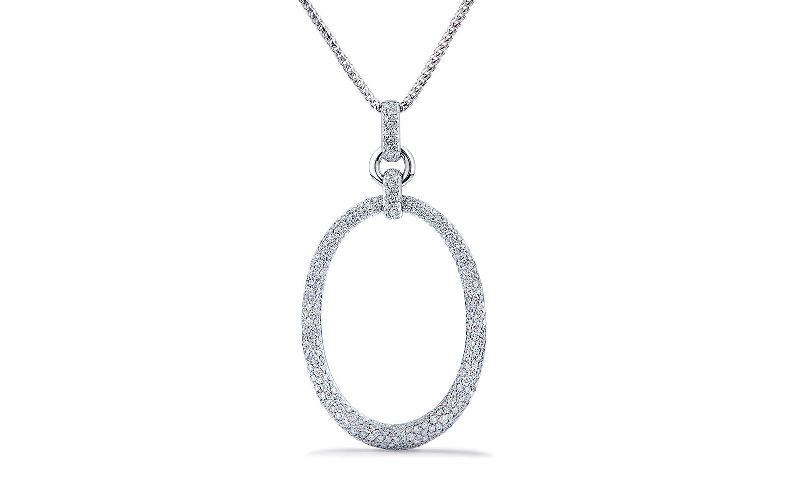 2.03ct D Flawless Diamonds Necklace set in 18K White Gold