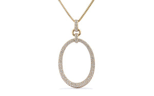 2.03ct D Flawless Diamonds Necklace set in 18K Yellow Gold