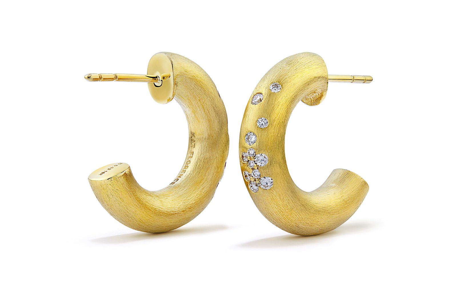 0.24ct D Flawless Diamond Earrings set in 18K Yellow Gold