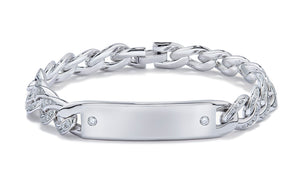 2.11ct D Flawless Diamonds Bracelet set in 18K White Gold (Custom Engraving Available)