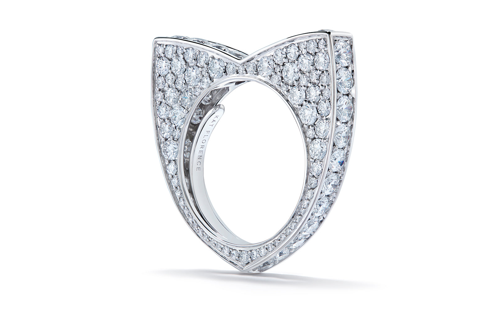 5.00ct D Flawless Diamond Ring set in 18K White Gold