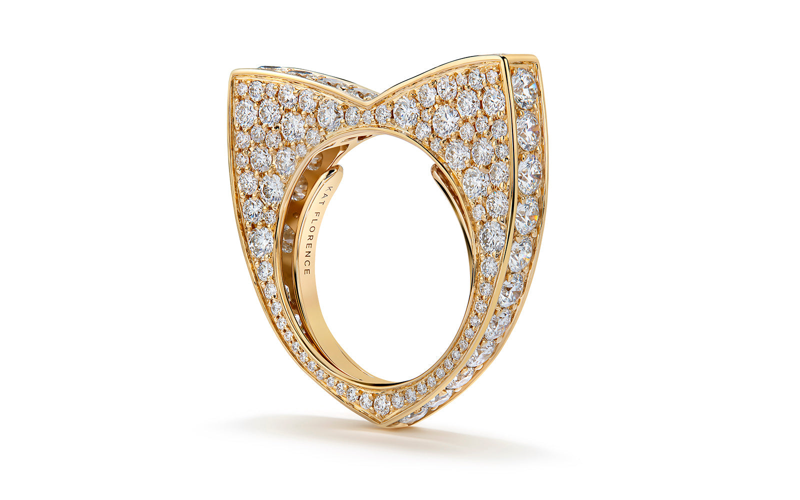5.00ct D Flawless Diamond Ring set in 18K Yellow Gold
