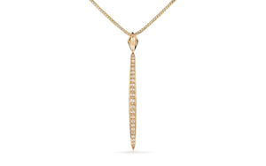 1.15ct D Flawless Diamond Necklace set in 18K Yellow Gold