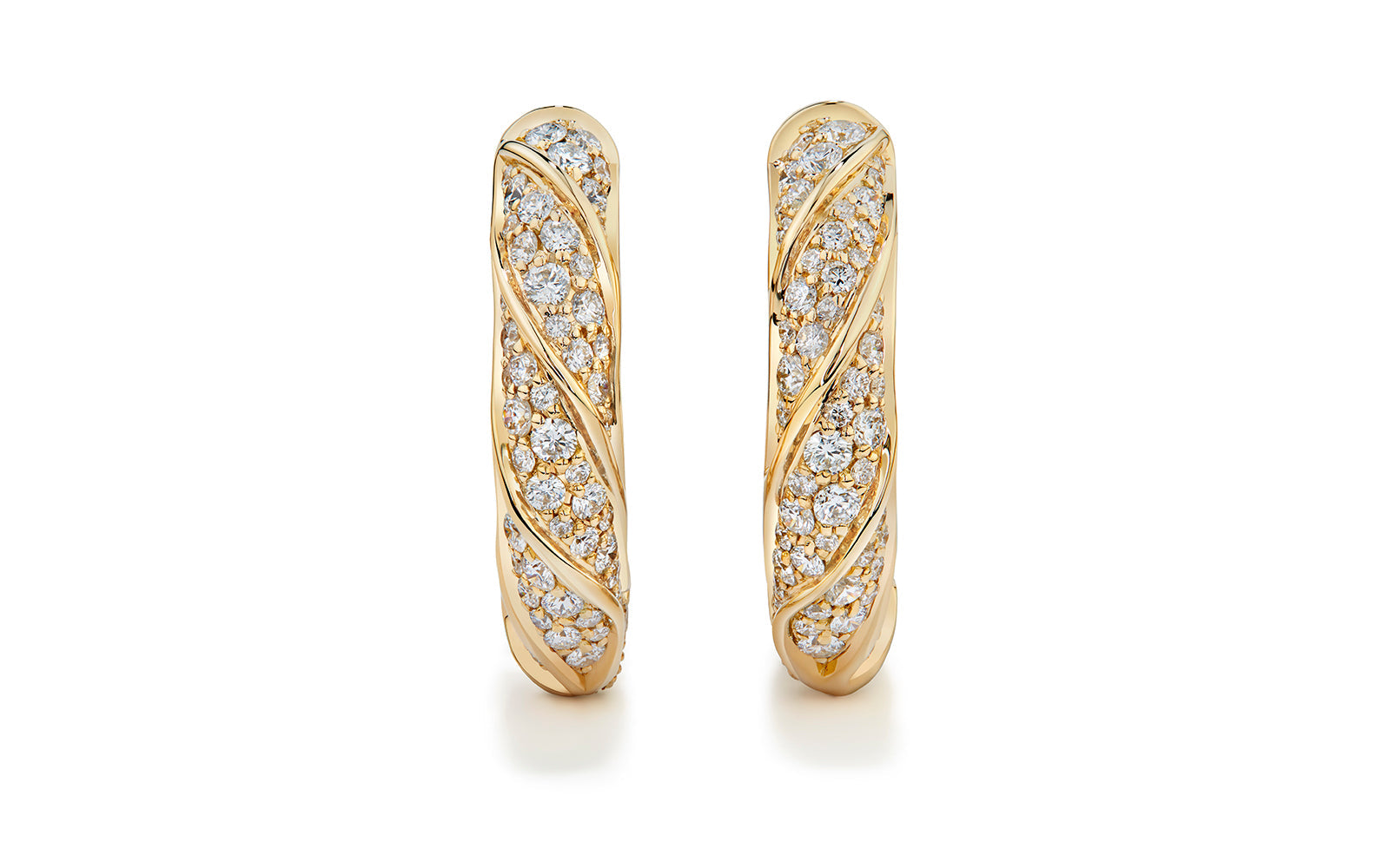 2.36ct D Flawless Diamond Earrings set in 18K Yellow Gold